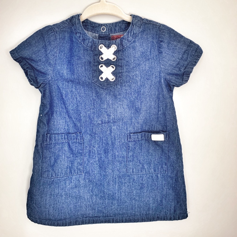 7 for All Mankind denim baby girl dress 3-6m